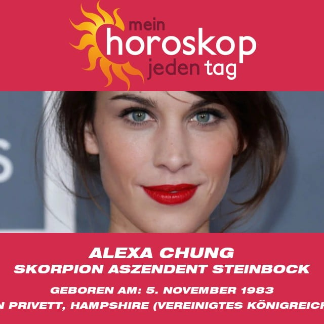 Erforschung der Skorpion-Astrologie von Alexa Chung