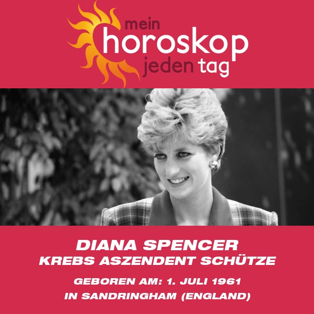 Einfluss des Krebs-Zeichens auf Diana Spencer