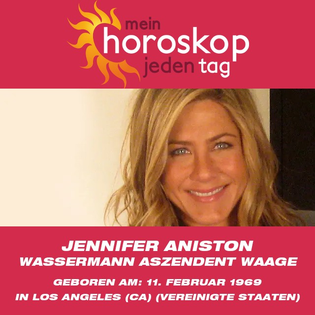 Jennifer Anistons astrologisches Profil für das Sternzeichen Wassermann