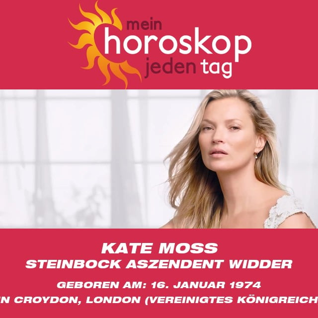 Verstehen von Kate Moss als Steinbock-Sternzeichen