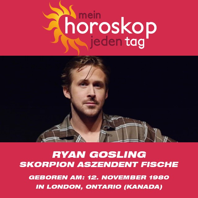 Ryan Gosling: Die astrologischen Geheimnisse eines Skorpions enthüllen